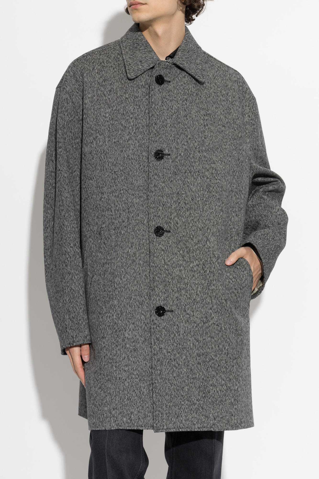 Grey Single-Vent Coat Marni - Vitkac AS